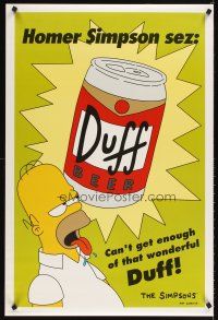 2m796 SIMPSONS Australian commercial poster '97 Homer can't get enough of that wonderful Duff!