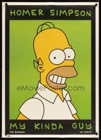 2m804 SIMPSONS English commercial poster '97 great portrait of Homer Simpson, My Kinda Guy!