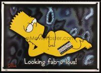2m803 SIMPSONS English commercial poster '97 censored image of naked Bart, Looking fab-u-lous!