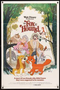 2m135 FOX & THE HOUND 1sh '81 two friends who didn't know they were supposed to be enemies!