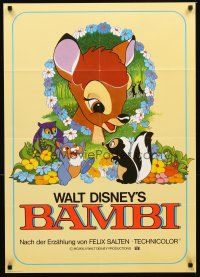 2m184 BAMBI German R80s Walt Disney cartoon deer classic, different art with Thumper & Flower!