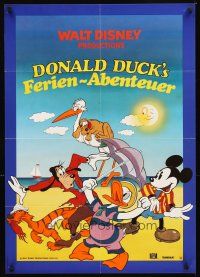 2m191 DONALD DUCK'S FERIEN-ABENTEUER German '82 Disney cartoon with Mickey & Goofy on beach!