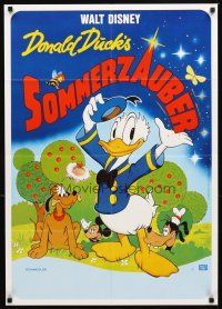 2m192 DONALD DUCK'S SUMMER MAGIC German '77 Disney, art with Mickey, Goofy & Pluto!