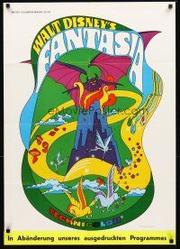 2m193 FANTASIA German R71 cool psychedelic artwork, Disney musical cartoon classic!