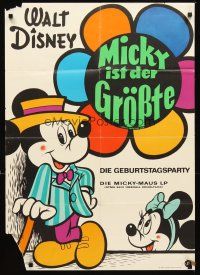2m204 MICKEY MOUSE ANNIVERSARY SHOW German '70 Walt Disney, colorful art of Mickey & Minnie!