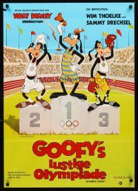 2m215 SUPERSTAR GOOFY German '72 Disney, different art of Goofy on Olympic podium!