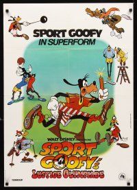 2m216 SUPERSTAR GOOFY German R80 Disney, wacky images of Goofy playing Olympic sports!