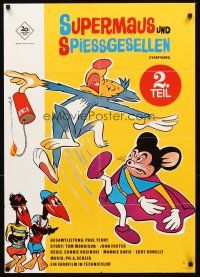 2m218 TERRYTOONS FESTIVAL II German '69 great cartoon image of Mighty Mouse and Heckle & Jeckle!