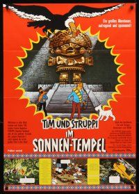 2m219 TINTIN & THE TEMPLE OF THE SUN German '70 from the Belgian character created by Herge!