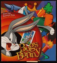 2m395 BUGS BUNNY souvenir stamp book '97 first day issue, with cool die-cut pages!