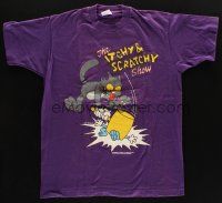 2m405 SIMPSONS T-shirt '92 Matt Groening cartoon, cool image of Itchy & Scratchy!