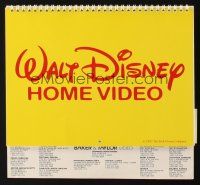 2m423 WALT DISNEY HOME VIDEO 1988 CALENDAR calendar '88 with scenes from classic cartoons!
