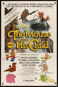 2m149 MOUSE & HIS CHILD 1sh '77 fully animated cartoon, from the novel by Russell Hoban!