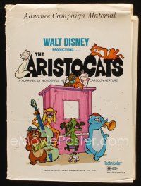 2m328 ARISTOCATS presskit w/ 42 stills '71 Walt Disney feline jazz musical cartoon, great images!