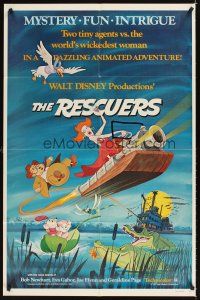 2m156 RESCUERS 1sh '77 Disney mouse mystery adventure cartoon from the depths of Devil's Bayou!