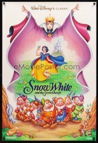 2m720 SNOW WHITE & THE SEVEN DWARFS DS 1sh R93 Walt Disney animated cartoon fantasy classic!