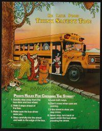 2m230 BE LIKE POOH THINK SAFETY TOO 17x22 special poster '86 Pooh's rules for crossing the street!