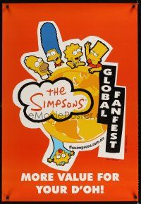 2m799 SIMPSONS GLOBAL FANFEST 27x40 Australian advertising poster '99 more value for your d'oh!