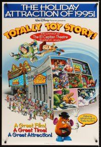 2m723 TOTALLY TOY STORY DS 1sh '95 cool art of funhouse at The El Capitan Theatre!