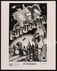 2m662 FUTURAMA 2 TV 8x10 stills '99 Matt Groening, cool poster art & portrait of Leela!
