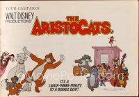 2m346 ARISTOCATS English pressbook R79 Walt Disney feline jazz musical cartoon, different images!