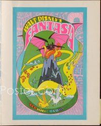 2m348 FANTASIA English pressbook R70 Disney musical cartoon classic, cool psychedelic art!