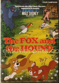 2m349 FOX & THE HOUND English pressbook '81 two friends who didn't know they were enemies!