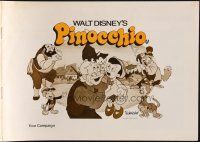 2m356 PINOCCHIO English pressbook R78 Disney classic cartoon about wooden boy who wants to be real