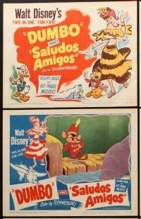 2m101 DUMBO/SALUDOS AMIGOS 8 LCs '49 Donald Duck, Joe Carioca, Disney two-in-one fun-fare!
