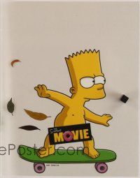 2m379 SIMPSONS MOVIE promo brochure cover '07 animation cels of Homer & naked skateboarding Bart!