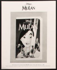2m337 MULAN video presskit w/ 3 stills '98 Walt Disney Ancient China cartoon, cool animated action!