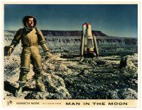 2p692 MAN IN THE MOON English LC '61 astronaut Kenneth More walks on the moon, Basli Dearden