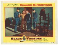 2p317 BLACK TUESDAY LC #6 '55 policemen lead Edward G Robinson to the electric chair!