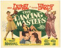2p039 DANCING MASTERS signed TC '43 by Trudy Marshall, who's with wacky Stan Laurel & Oliver Hardy!