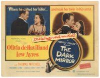 2p042 DARK MIRROR TC '46 Lew Ayres loves one twin Olivia de Havilland and hates the other!