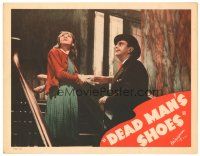 2p426 DEAD MAN'S SHOES LC '40 close up of Leslie Banks & Joan Marion with bread on stairs!