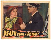 2p430 DEATH FROM A DISTANCE LC '35 close up of Russell Hopton grabbing pretty Lola Lane!