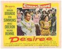 2p432 DESIREE LC #8 '54 Marlon Brando as Napoleon with pretty Merle Oberon as Josephine!