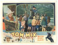 2p433 DESTRY RIDES AGAIN LC '32 cowboy Tom Mix on Tony with kids in his first talking picture!