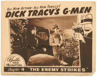 2p442 DICK TRACY'S G-MEN chapter 4 LC '39 detective Ralph Byrd & man standing by car!