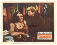 2p466 EVERYBODY DOES IT LC #4 '49 Celeste Holm visits Paul Douglas in costume backstage!