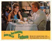 2p475 FATHOM LC #2 '67 close up of sexy Raquel Welch eating with Tony Franciosa!