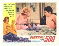 2p487 FIREBALL 500 LC #2 '66 close up of barechested Frankie Avalon & sexy Julie Parrish in bed!