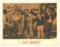 2p531 GO WEST LC #8 R62 wacky Harpo Marx holds Groucho, Chico & others at gunpoint!