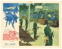 2p545 GREAT ESCAPE LC #3 '63 prisoners arrive at the new camp at the movie's beginning, Sturges!