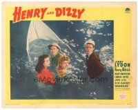 2p569 HENRY & DIZZY LC '42 c/u of Jimmy Lydon as Henry Aldrich with co-stars in sinking rowboat!