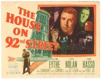 2p085 HOUSE ON 92nd STREET TC '45 William Eythe, Lloyd Nolan, Signe Hasso, film noir!