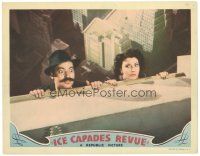 2p602 ICE CAPADES REVUE LC '42 c/u of Jerry Colonna & Vera Vague hanging over side of building!