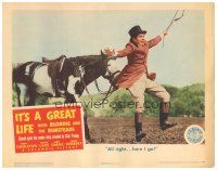 2p620 IT'S A GREAT LIFE LC '43 Arthur Lake as Dagwood Bumstead being pushed by horse!