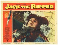 2p622 JACK THE RIPPER LC #3 '60 extreme close up of woman in cool hat being strangled!